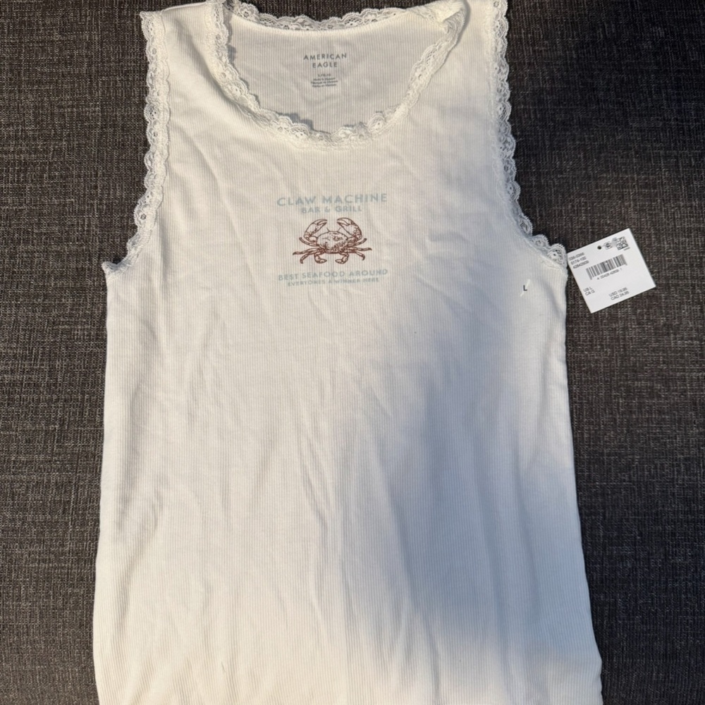 American Eagle Outfitters White Tank Top